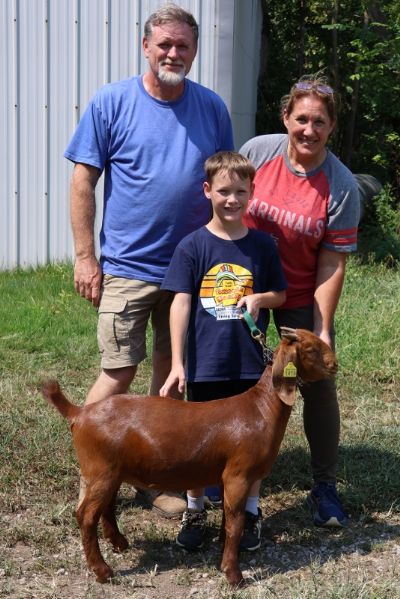 Bear Creek BC S1418 sired by BC R1469 Hello Darlin and out of BC P1348 Princess.  Staying in MO.